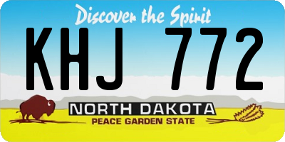 ND license plate KHJ772