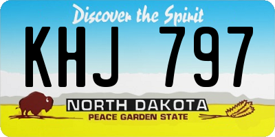 ND license plate KHJ797