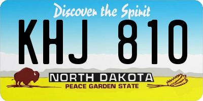 ND license plate KHJ810