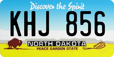 ND license plate KHJ856