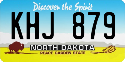 ND license plate KHJ879