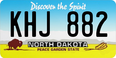ND license plate KHJ882