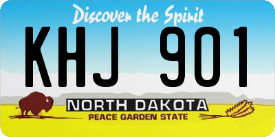 ND license plate KHJ901