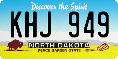 ND license plate KHJ949