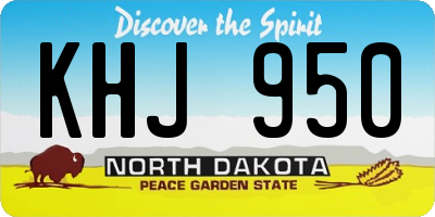 ND license plate KHJ950