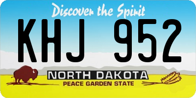 ND license plate KHJ952