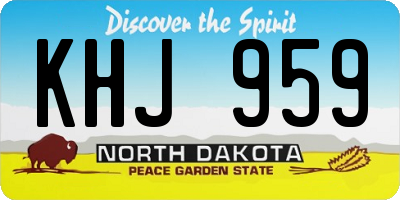 ND license plate KHJ959