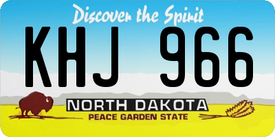 ND license plate KHJ966