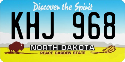 ND license plate KHJ968