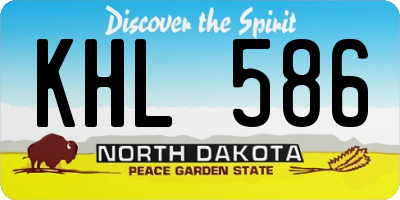 ND license plate KHL586