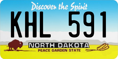 ND license plate KHL591