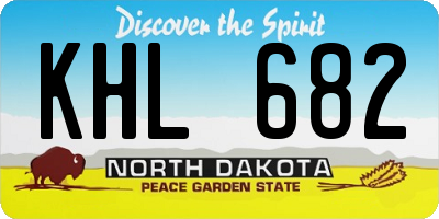 ND license plate KHL682