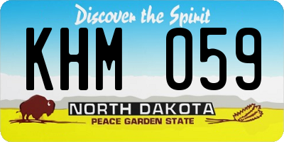 ND license plate KHM059
