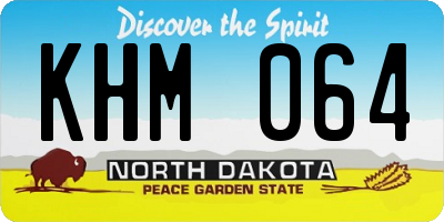 ND license plate KHM064