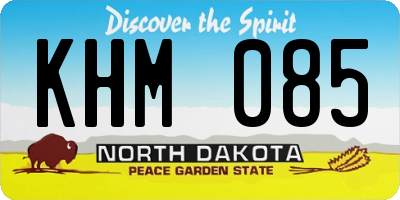 ND license plate KHM085