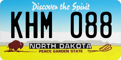 ND license plate KHM088