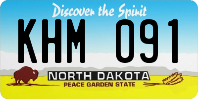 ND license plate KHM091