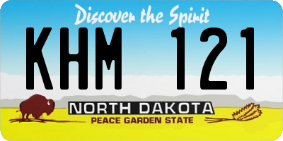 ND license plate KHM121