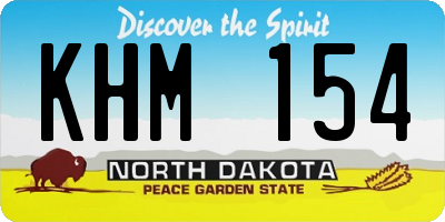 ND license plate KHM154
