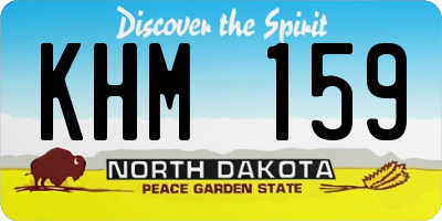 ND license plate KHM159