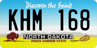 ND license plate KHM168