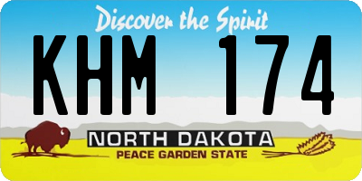 ND license plate KHM174