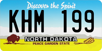 ND license plate KHM199