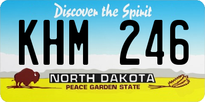 ND license plate KHM246