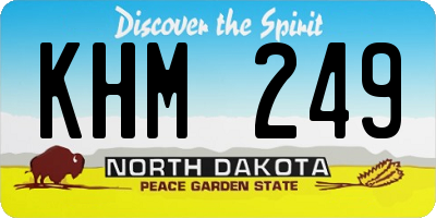 ND license plate KHM249
