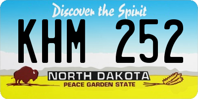 ND license plate KHM252