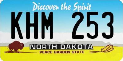 ND license plate KHM253