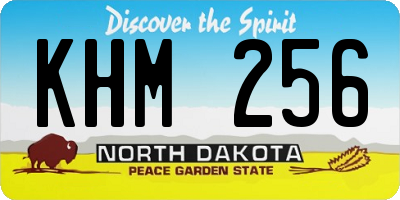 ND license plate KHM256