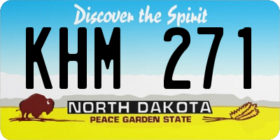 ND license plate KHM271
