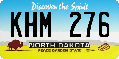 ND license plate KHM276