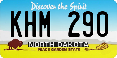 ND license plate KHM290