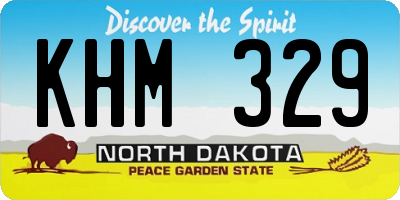 ND license plate KHM329