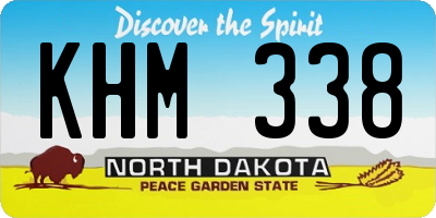 ND license plate KHM338