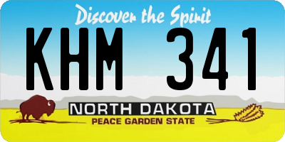 ND license plate KHM341