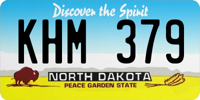 ND license plate KHM379