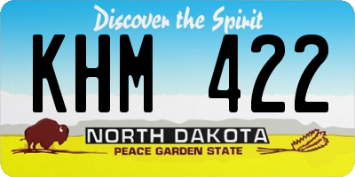 ND license plate KHM422