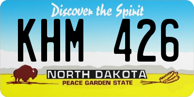 ND license plate KHM426