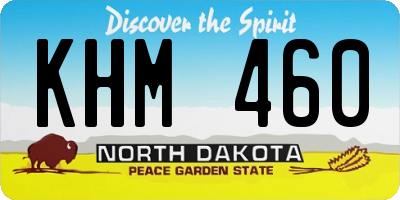 ND license plate KHM460