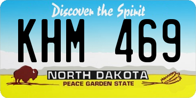ND license plate KHM469