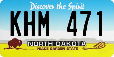 ND license plate KHM471