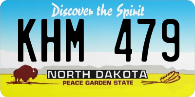 ND license plate KHM479