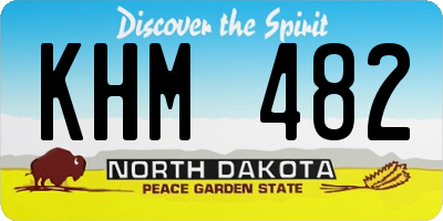 ND license plate KHM482