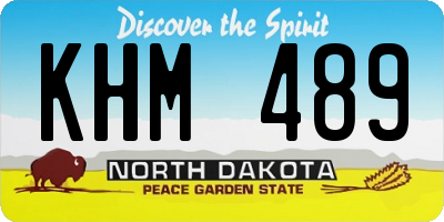 ND license plate KHM489