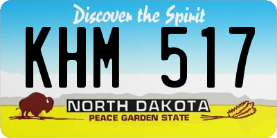 ND license plate KHM517