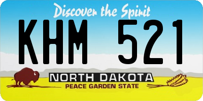 ND license plate KHM521