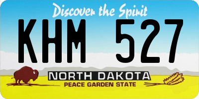 ND license plate KHM527